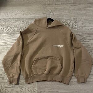 FEAR OF GOD ESSENTIALS Tan Cotton Hoodie